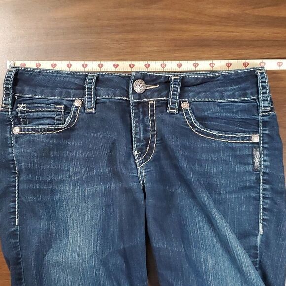 Silver Suki Mid Super‎ Stretch Skinny Jeans Denim W29/L31 - Picture 14 of 16